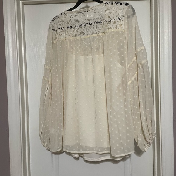 Nordstrom Single Thread Swiss Dot Lace Blouse - Picture 3 of 6